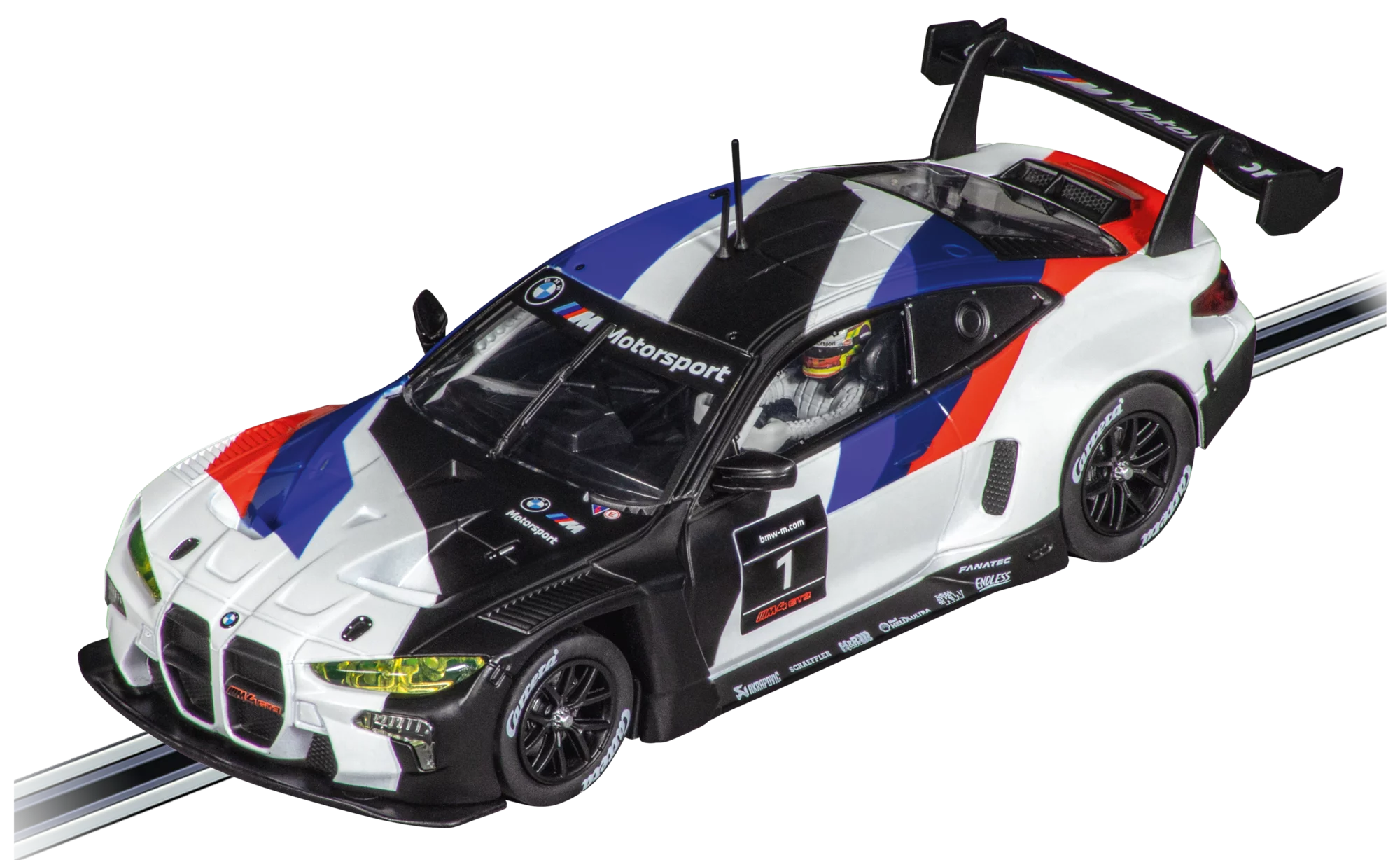 carrera-digital-132-bmw-m4-gt3-slotcar-no-1-mit-licht image 1