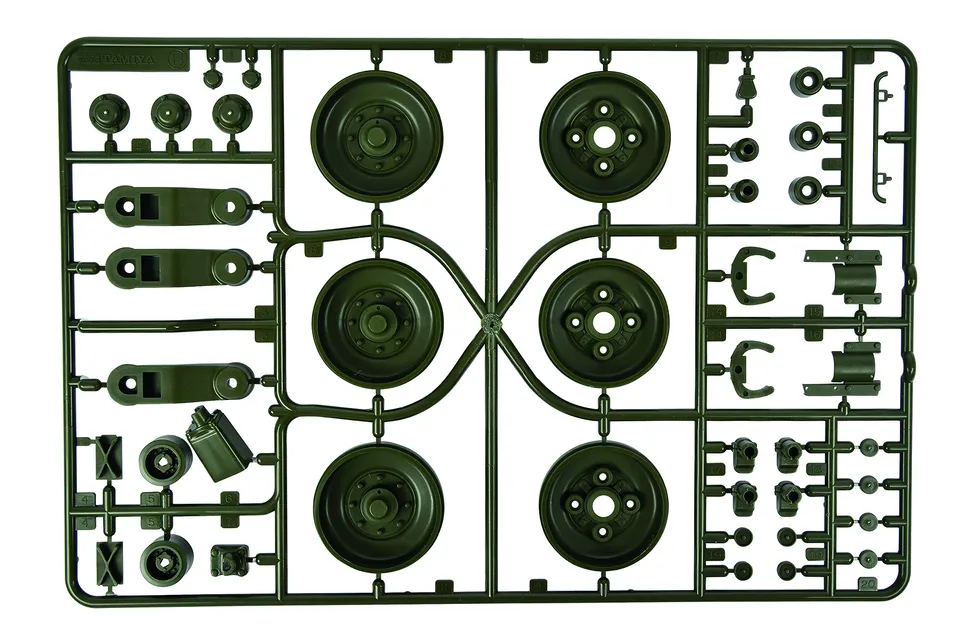 tamiya-leopard-2a6-300005977-b-teile-arm-laufrollen-schwarz image 1