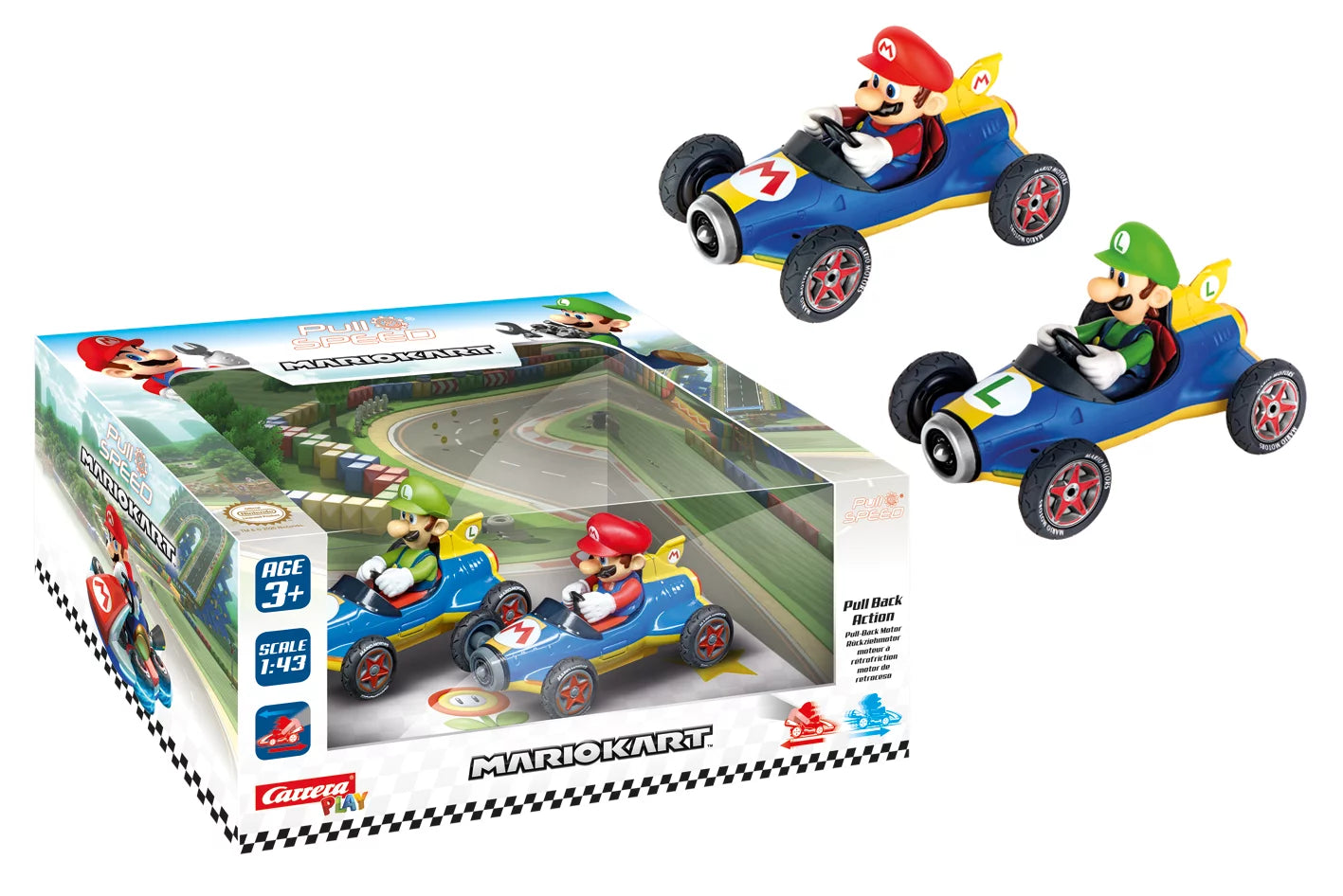 carrera-go-mario-kart-mach8-twinpack-pullback-auto-1-43 image 2