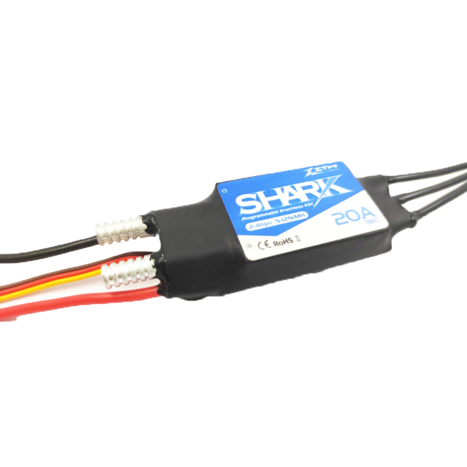 ztw-shark-20a-fahrtregler-2-4s-bec-boot-wasserdicht image 3