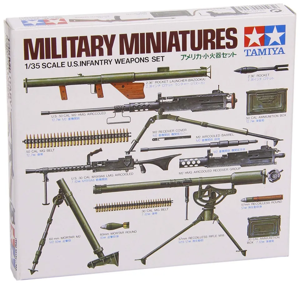 tamiya-us-infanterie-waffen-diorama-set-1-35-bausatz image 1