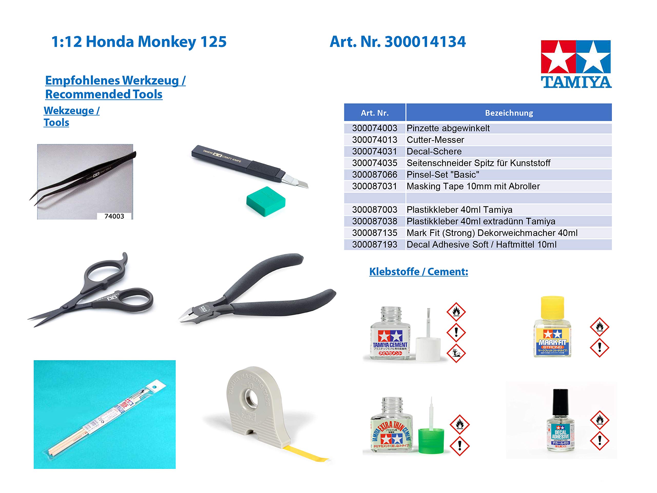 tamiya-14134-honda-monkey-125-modellbausatz-1-12-unlackiert image 3