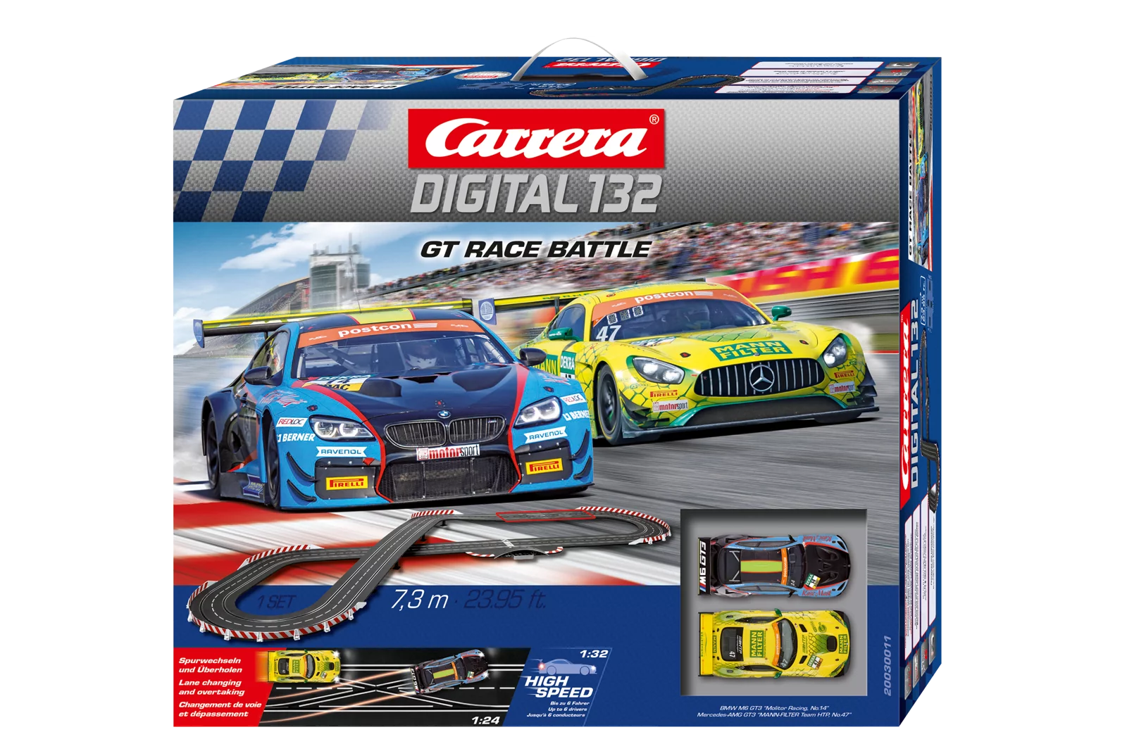 carrera-digital-132-gt-race-battle-autorennbahn-set-7-3-m image 1
