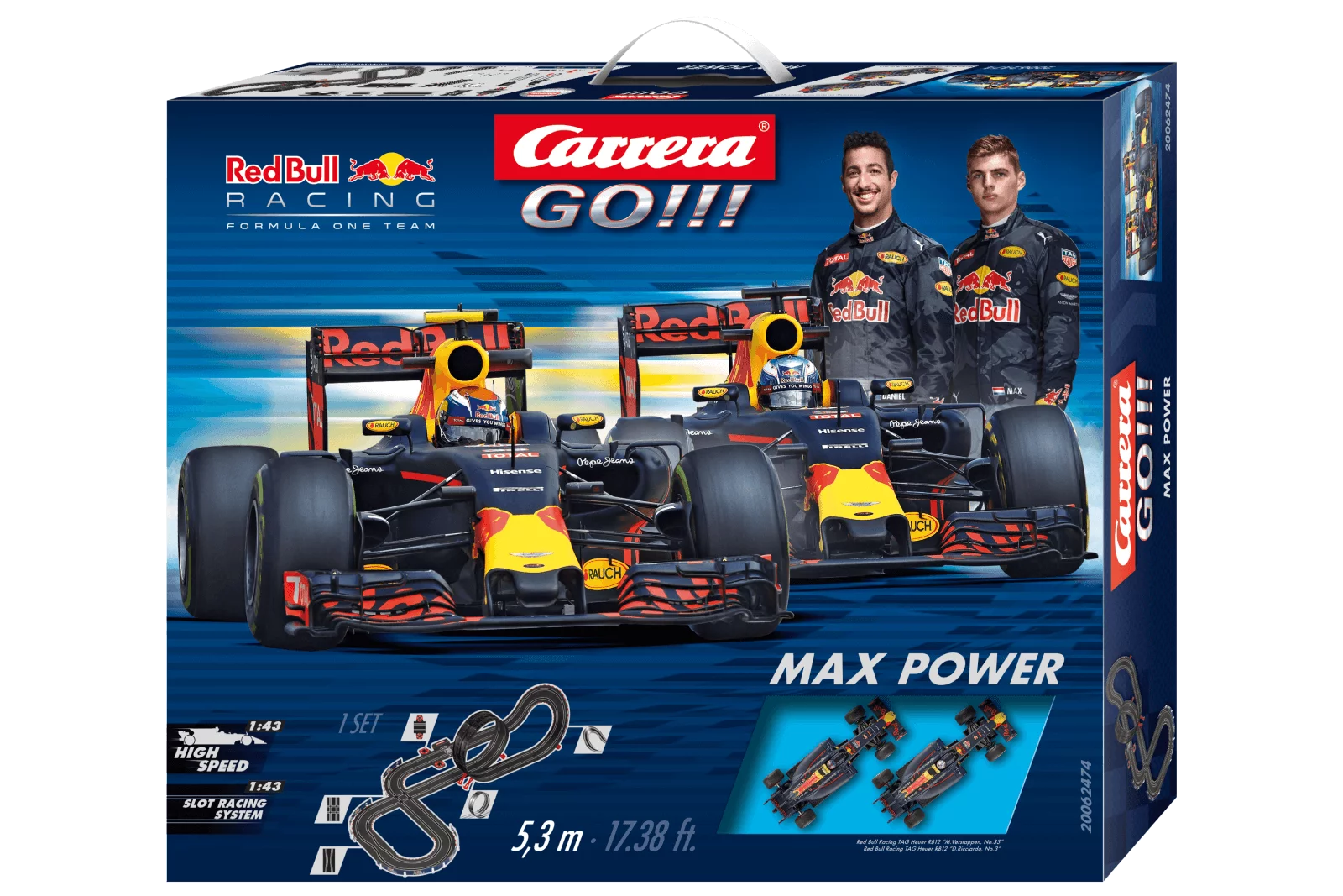 carrera-go-max-power-rennbahn-set-5-3-m-red-bull image 1