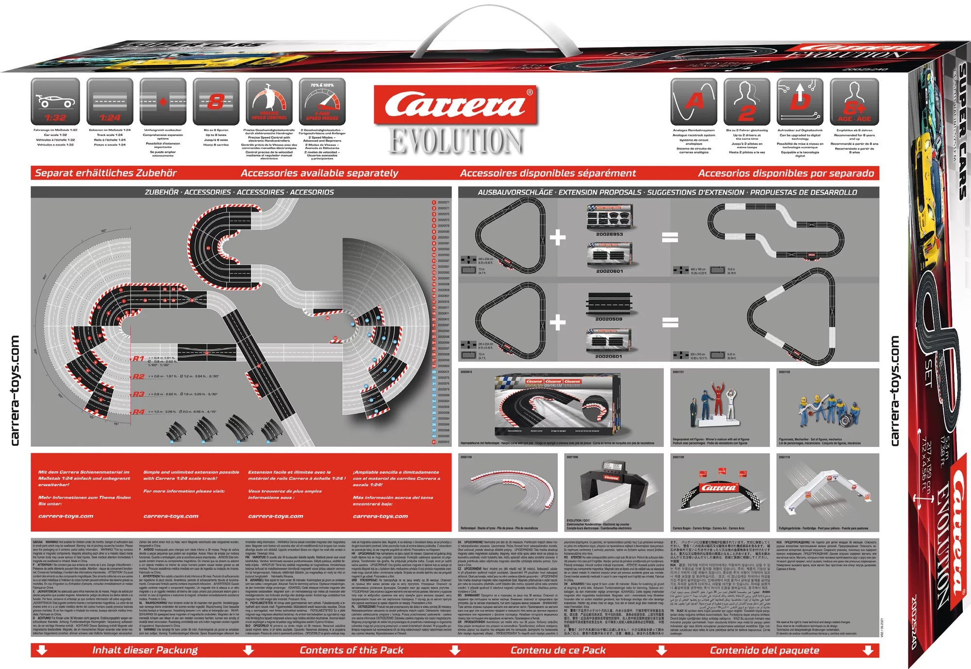 carrera-evolution-super-cars-autorennbahn-set-corvette-lamborghini image 2