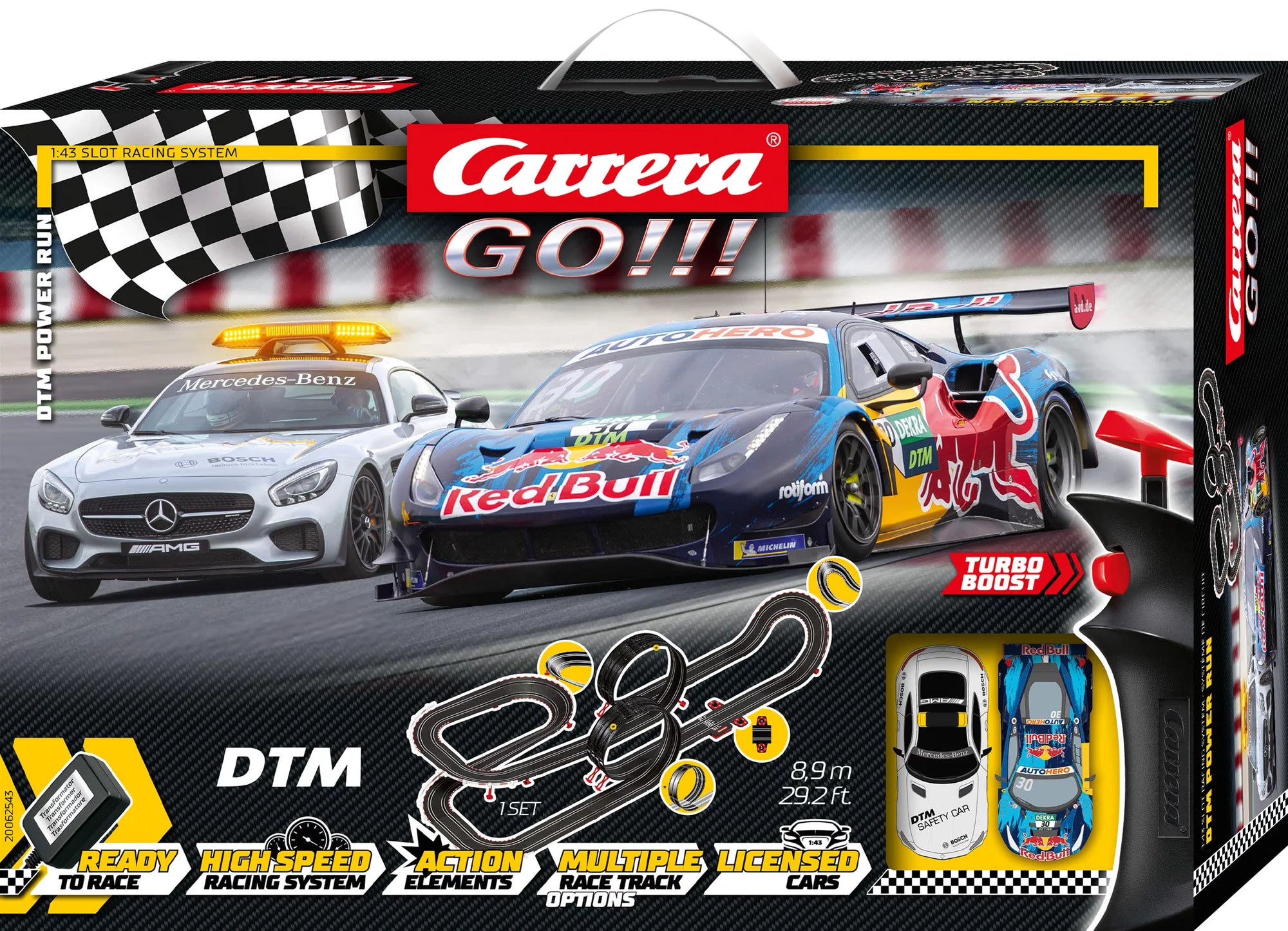 carrera-go-dtm-power-run-rennbahn-set-8-9-m-mit-looping image 1