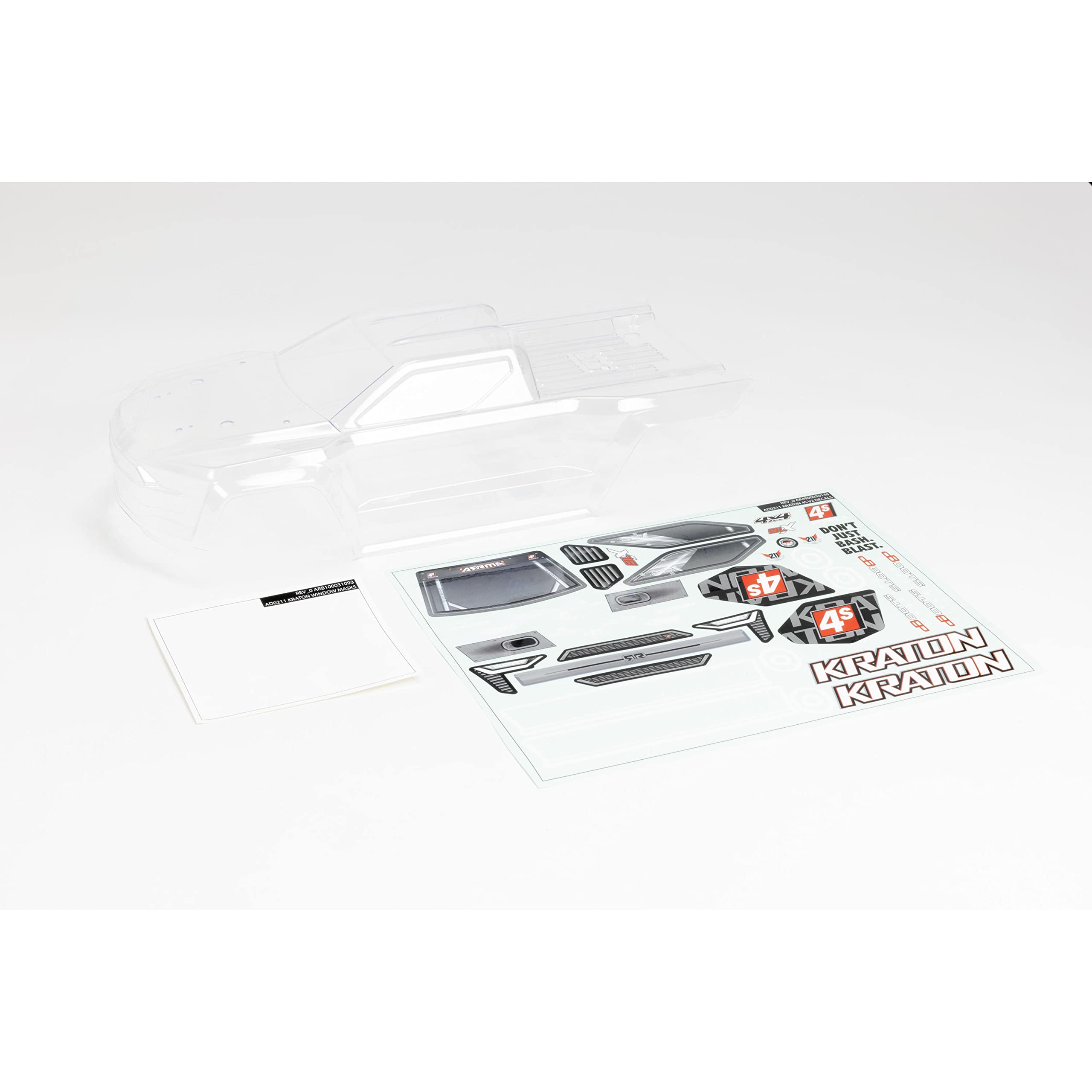 arrma-kraton-4x4-blx-1-10-clear-body-karosserie-ara402320 image 1