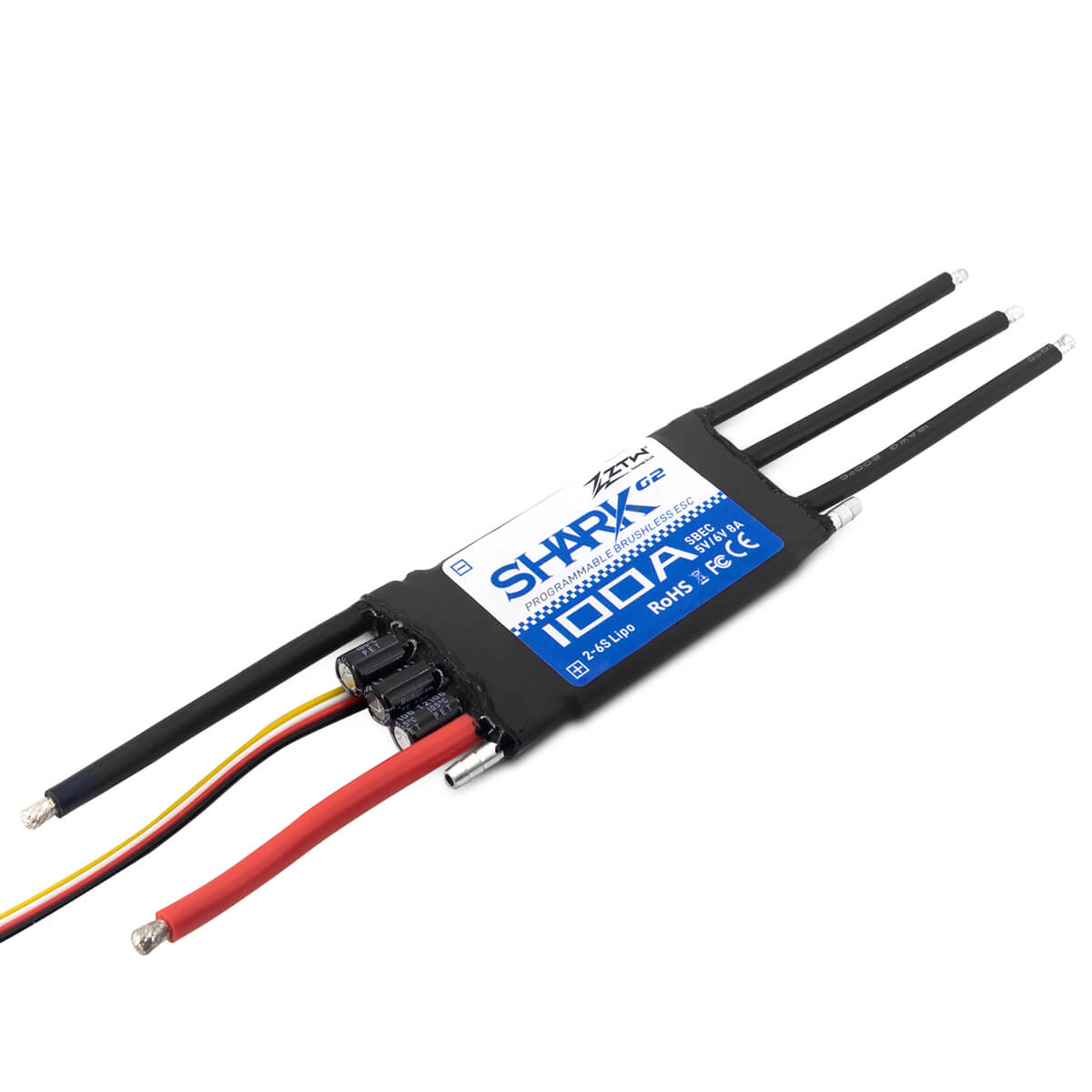 ztw-shark-g2-100a-bootsregler-2-6s-wasserdicht-ohne-stecker image 3