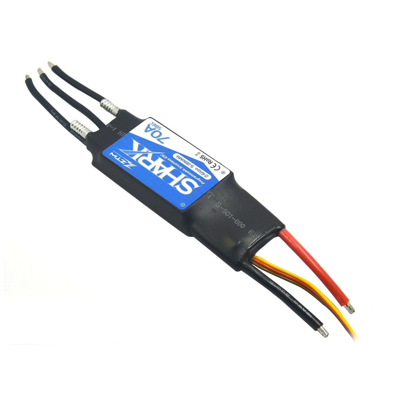 ztw-shark-70a-fahrtregler-2-6s-bec-boot-wasserdicht image 4