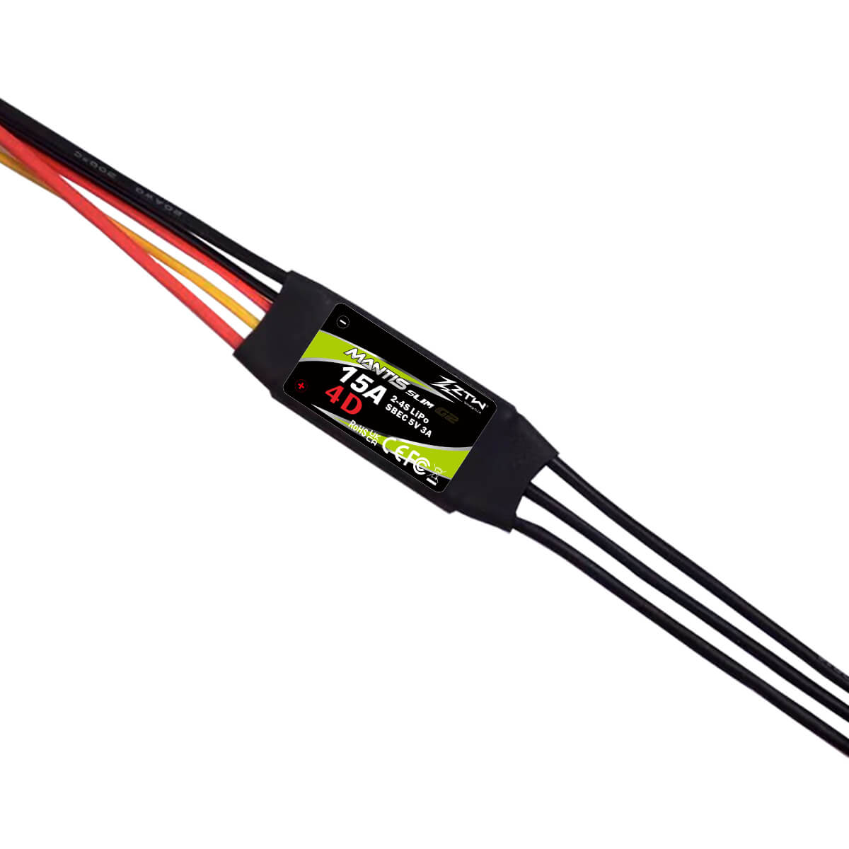 ztw-mantis-slim-g2-15a-esc-2-4s-sbec-regler-f3p-3d image 3