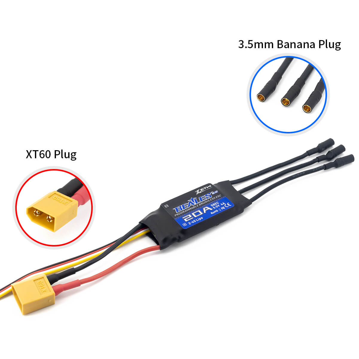 ztw-beatles-g2-20a-esc-2-4s-sbec-brushless-regler-flugzeug image 7