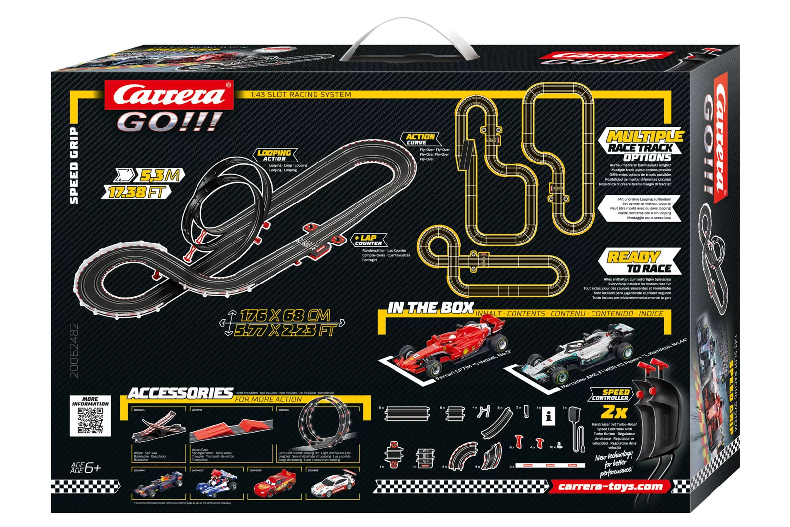 carrera-go-speed-grip-autorennbahn-set-ferrari-vettel-5-3-m image 2