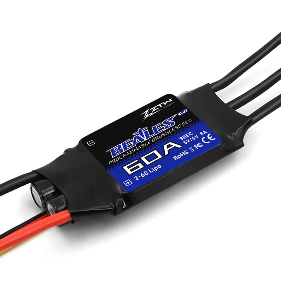 ztw-beatles-g2-60a-regler-2-6s-sbec-drohne-ohne-stecker image 1