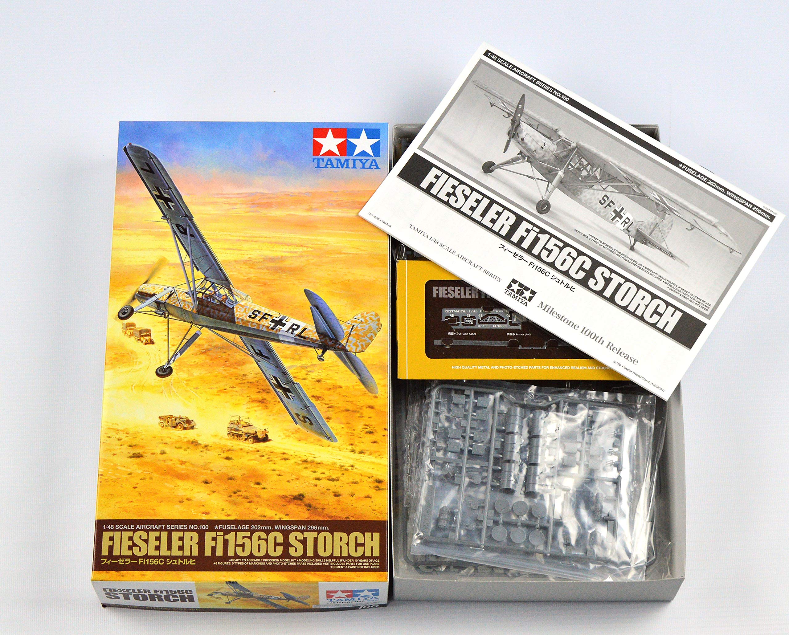 tamiya-61100-fieseler-fi156c-storch-1-48-flugzeug-modellbausatz image 5