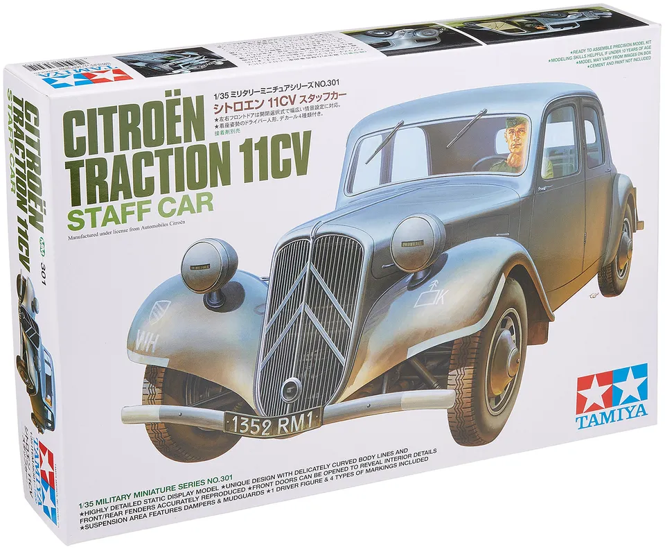 tamiya-300035301-citroen-traction-modellbausatz-1-35-silber image 1