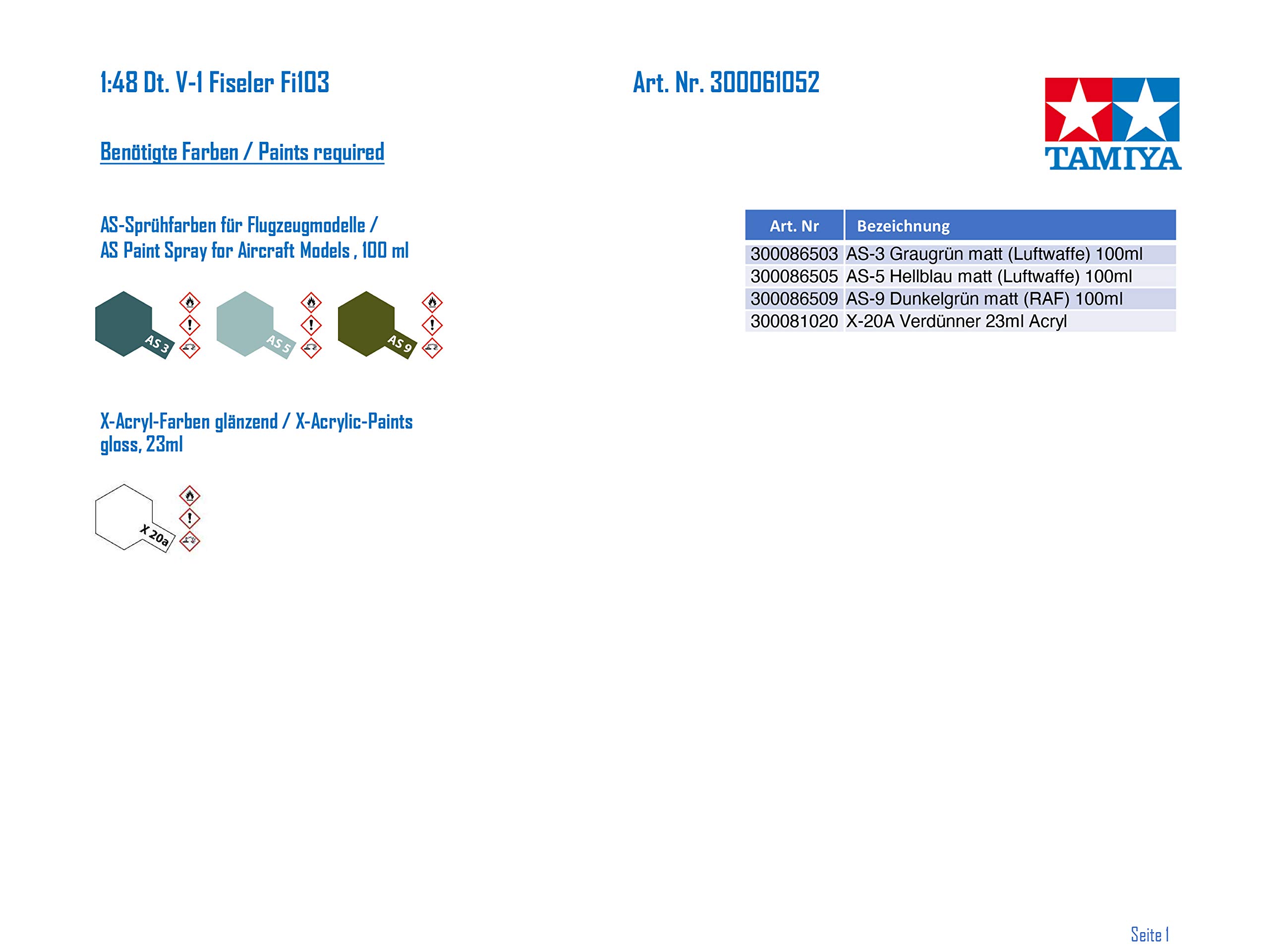 tamiya-61052-v-1-fieseler-fi103-modellbausatz-1-48 image 3