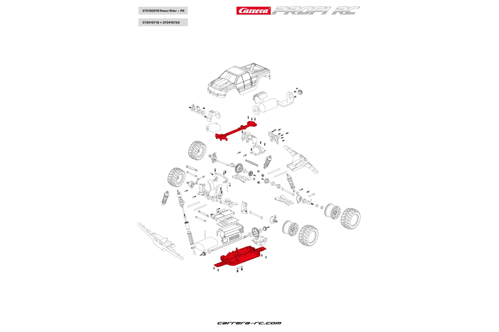 carrera-profi-rc-chassis-ford-top-plate-ersatzteil image 2