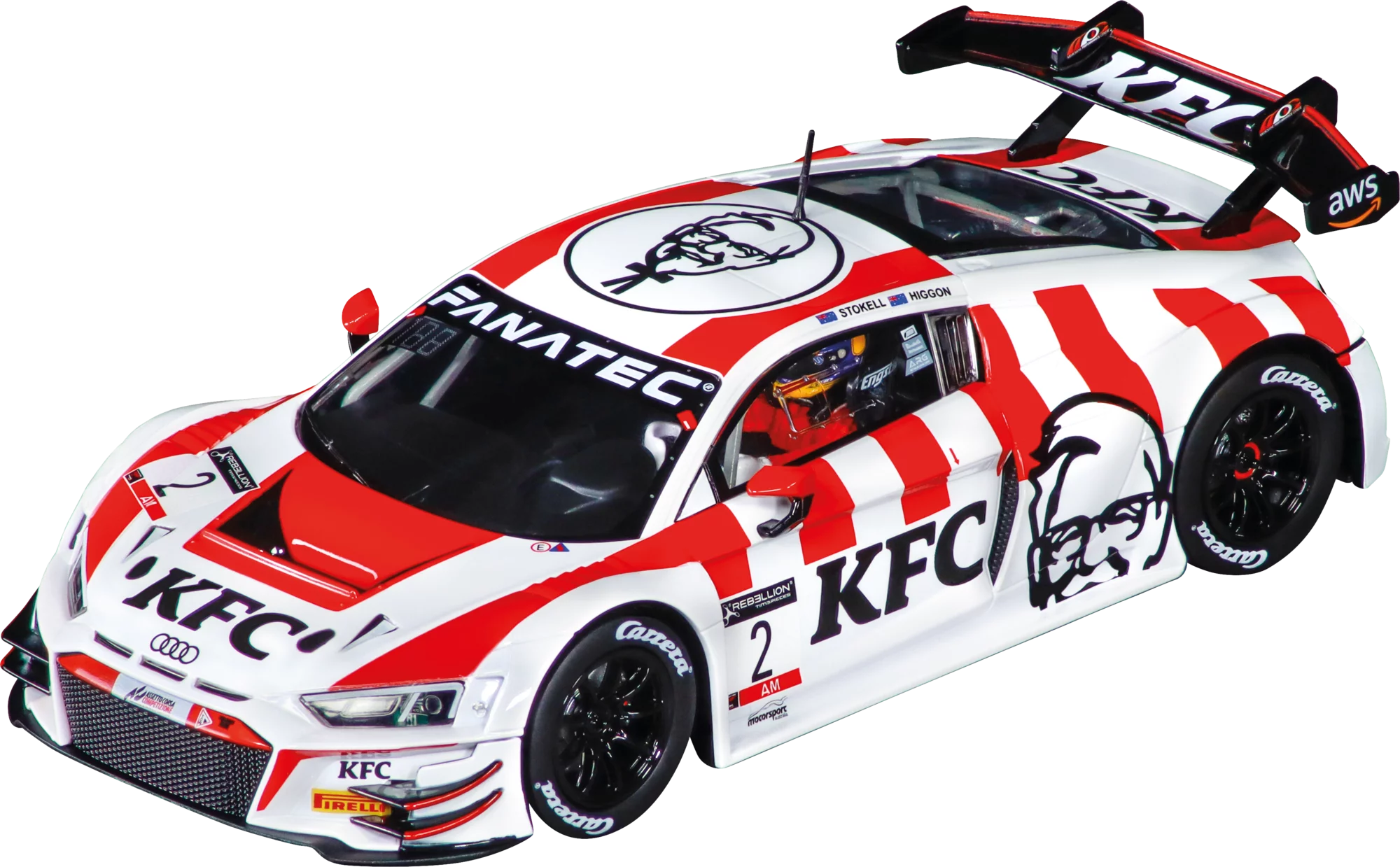 carrera-audi-r8-lms-gt3-evo-ii-kfc-no-2-slotcar-1-24 image 2