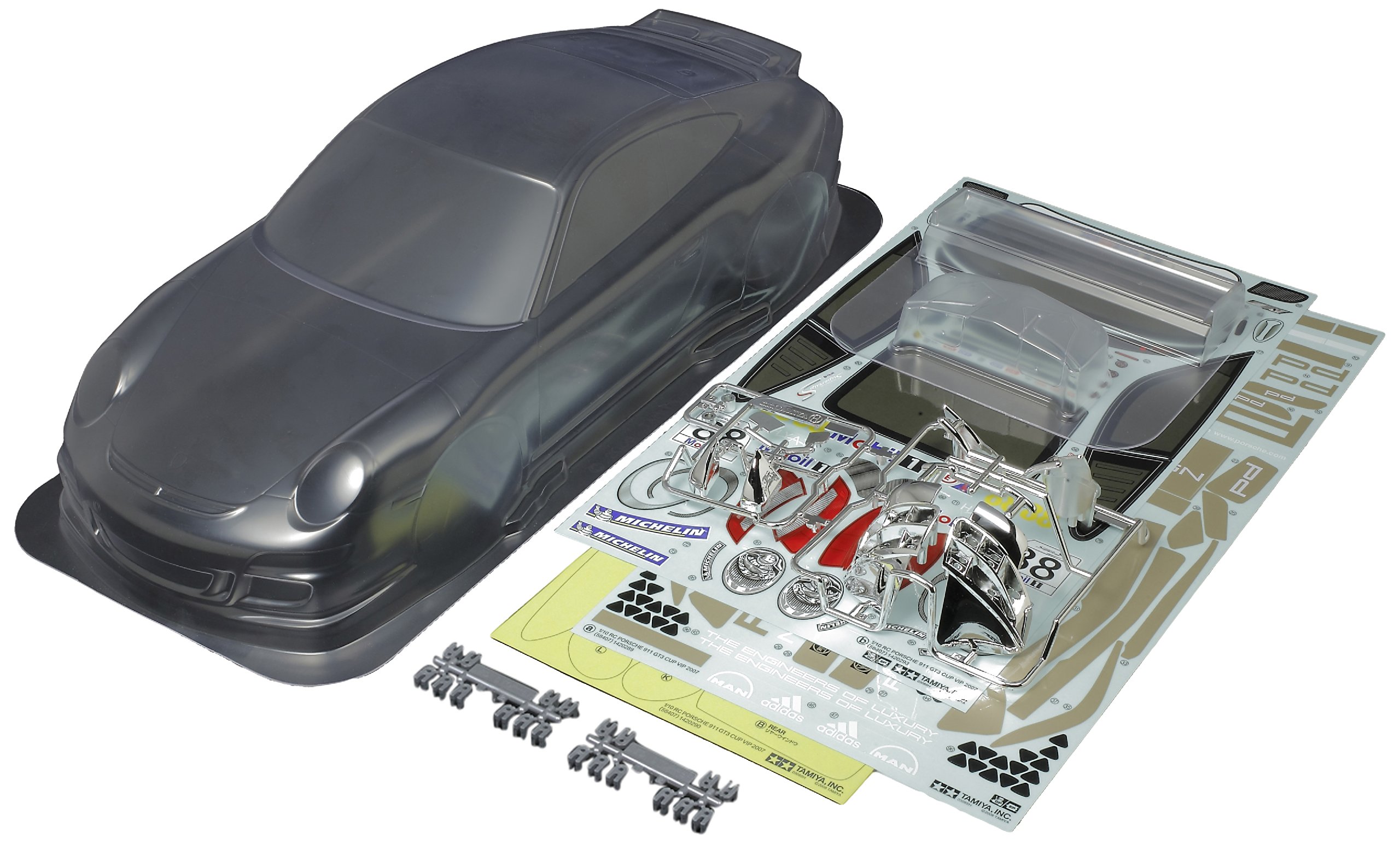 tamiya-porsche-911-gt3-cup-vip-2007-karosserie-satz-polycarbonat image 1