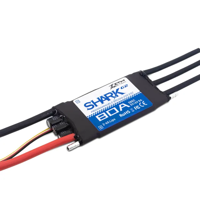 ztw-shark-g2-80a-regler-2-6s-boot-ohne-stecker-wasserdicht image 1