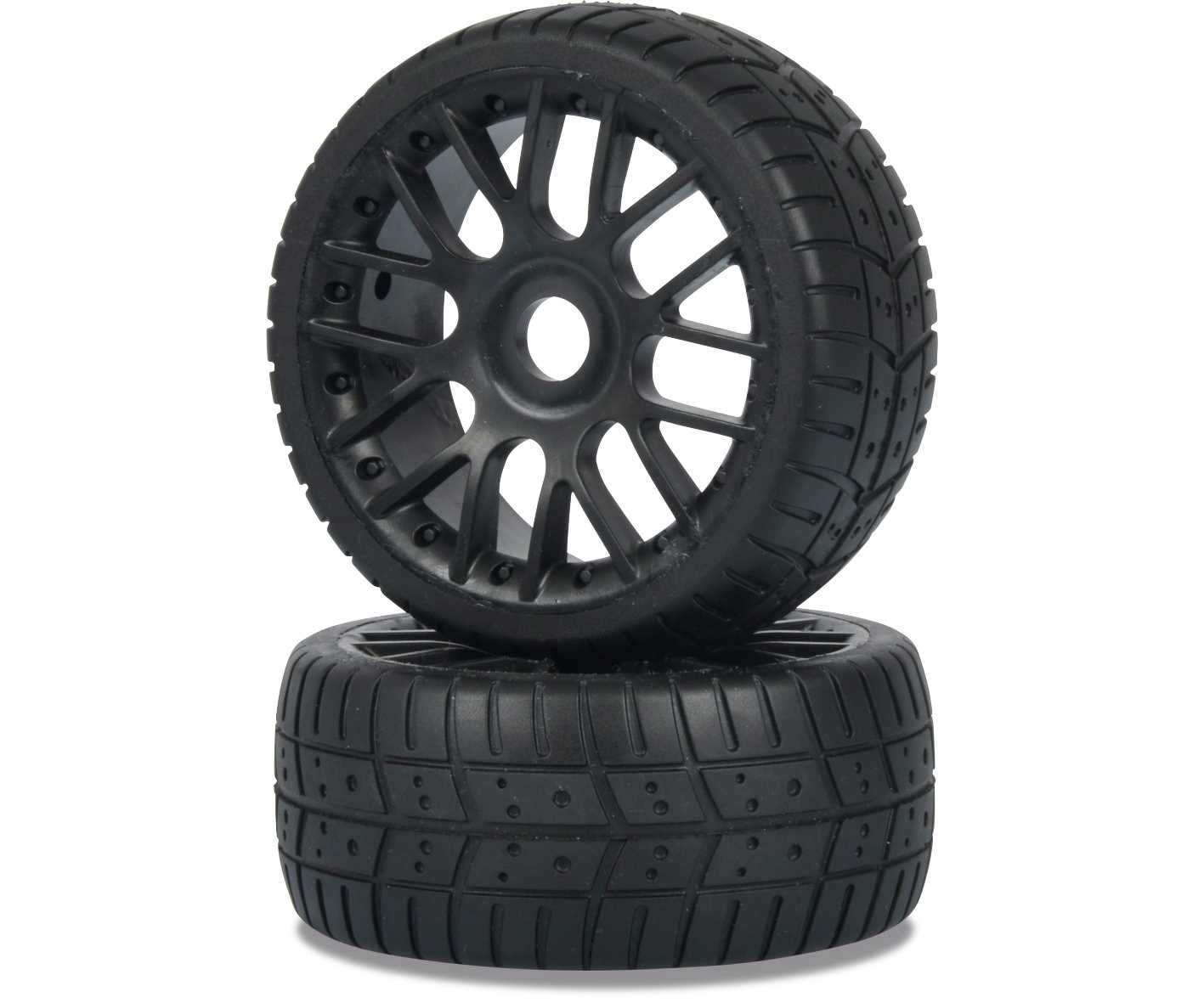 carson-rc-ersatzteile-500405840-reifen-set-on-road-1-8-schwarz-2-st-ck image 1