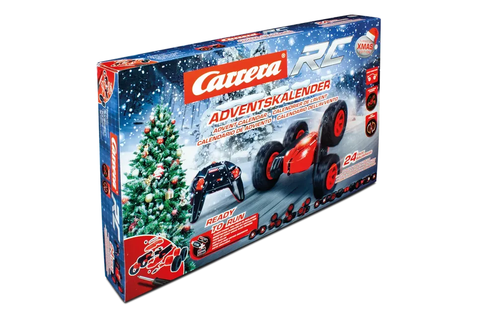 carrera-turnator-x-mas-adventskalender-rc-stuntauto-rot-16-cm image 1