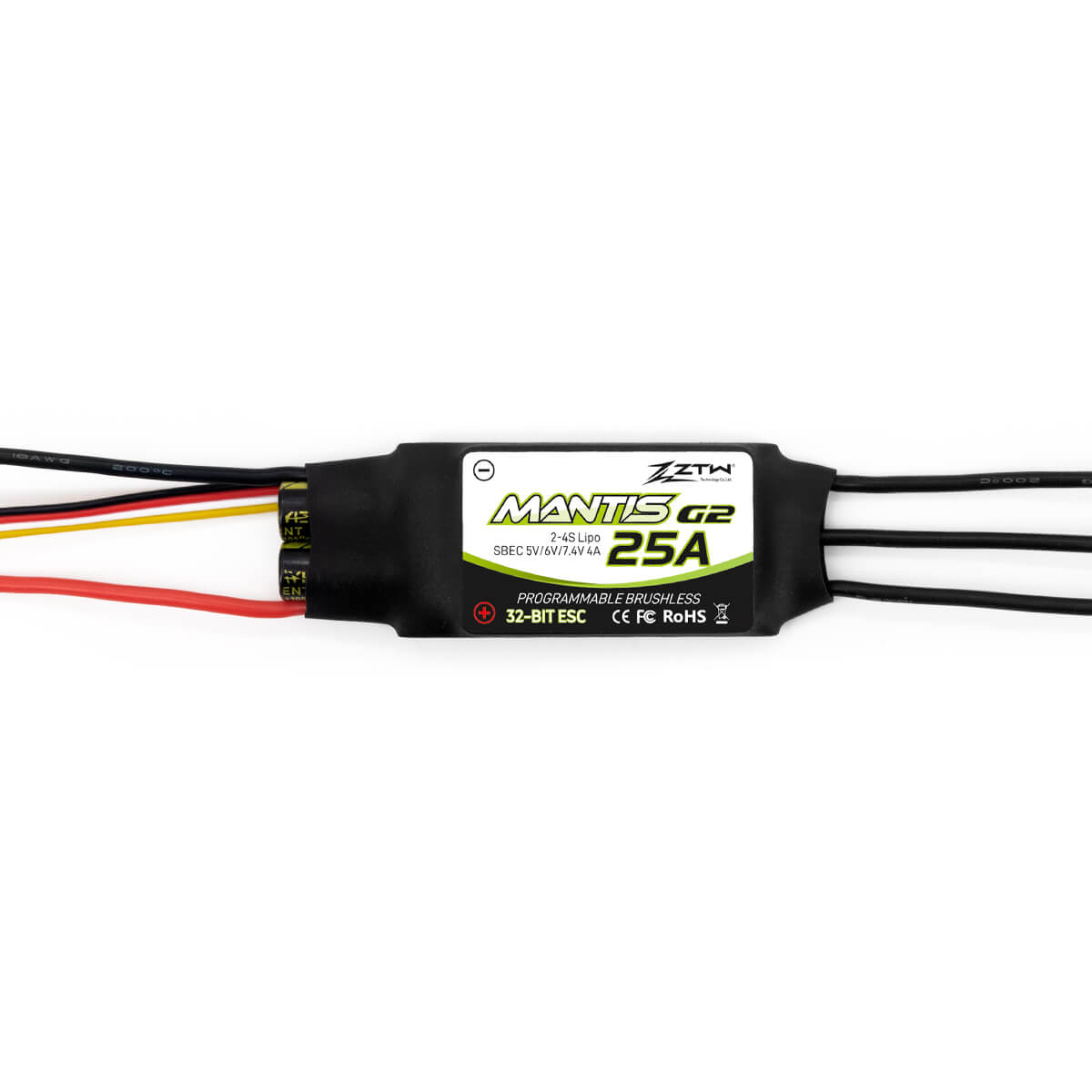 ztw-mantis-g2-25a-esc-2-4s-sbec-regler-fixed-wing image 3