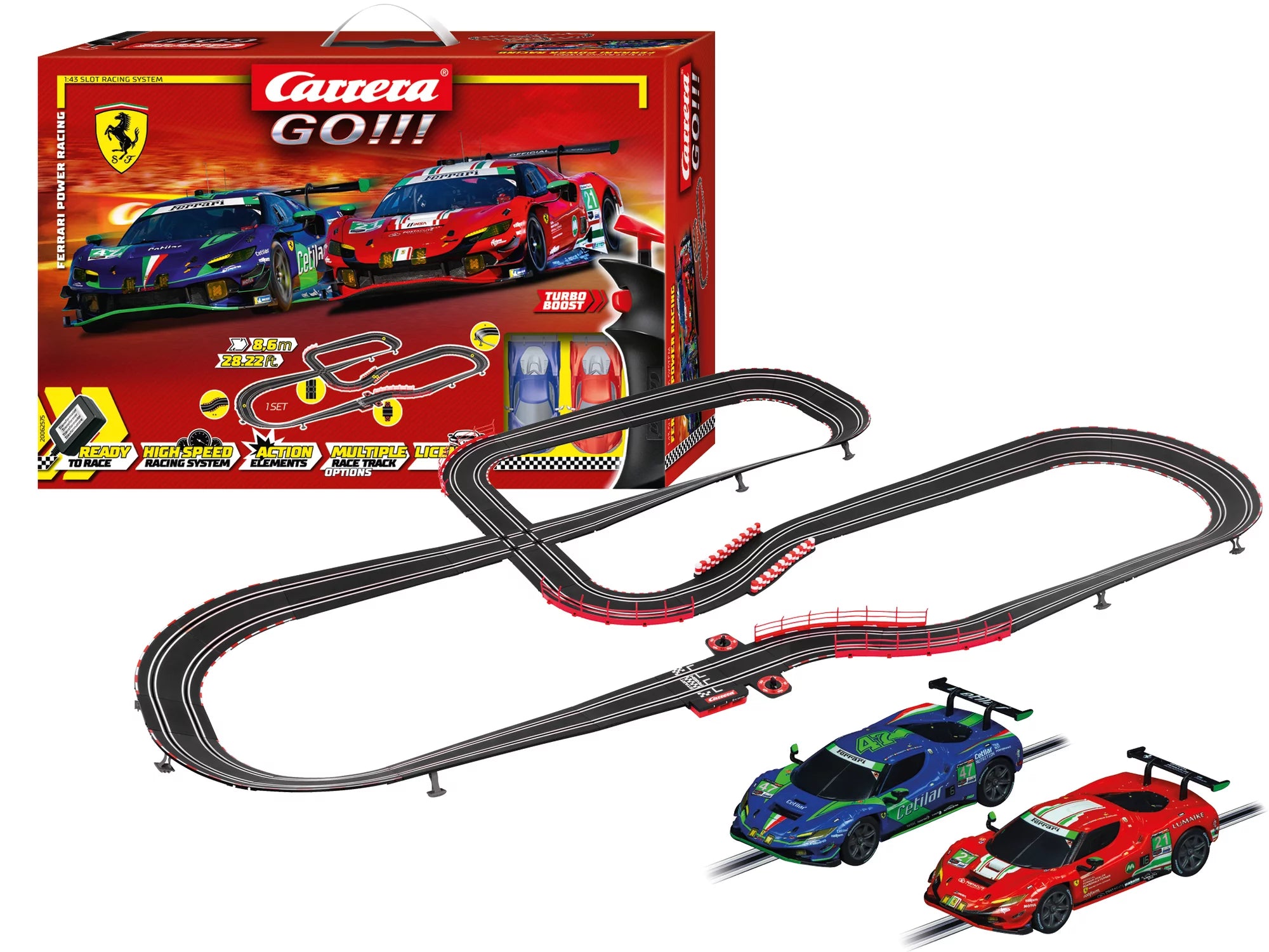 carrera-go-ferrari-power-racing-rennbahn-set-1-43-8-6-m image 2