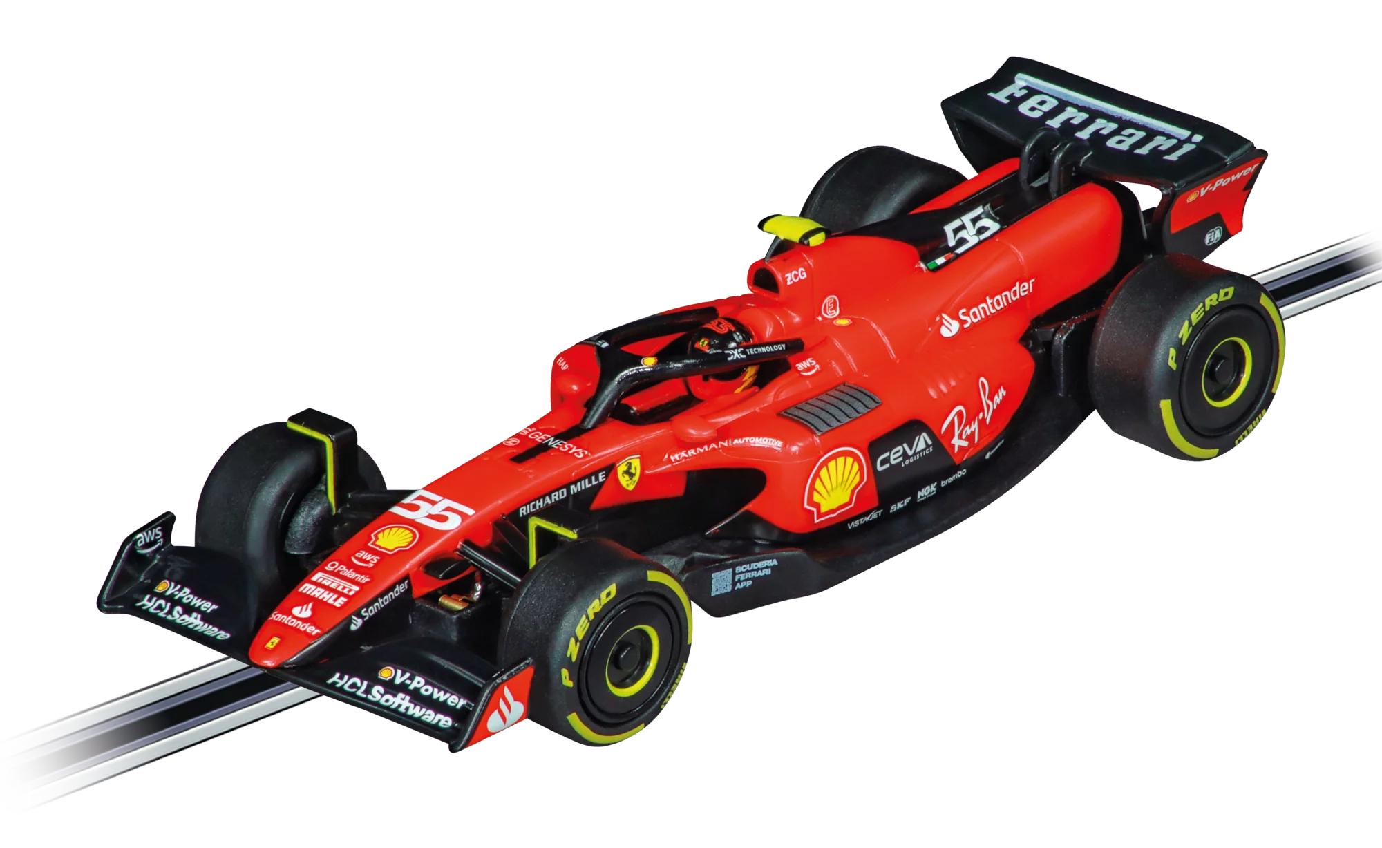 carrera-go-ferrari-sf-23-slotcar-no-55-c-sainz image 1