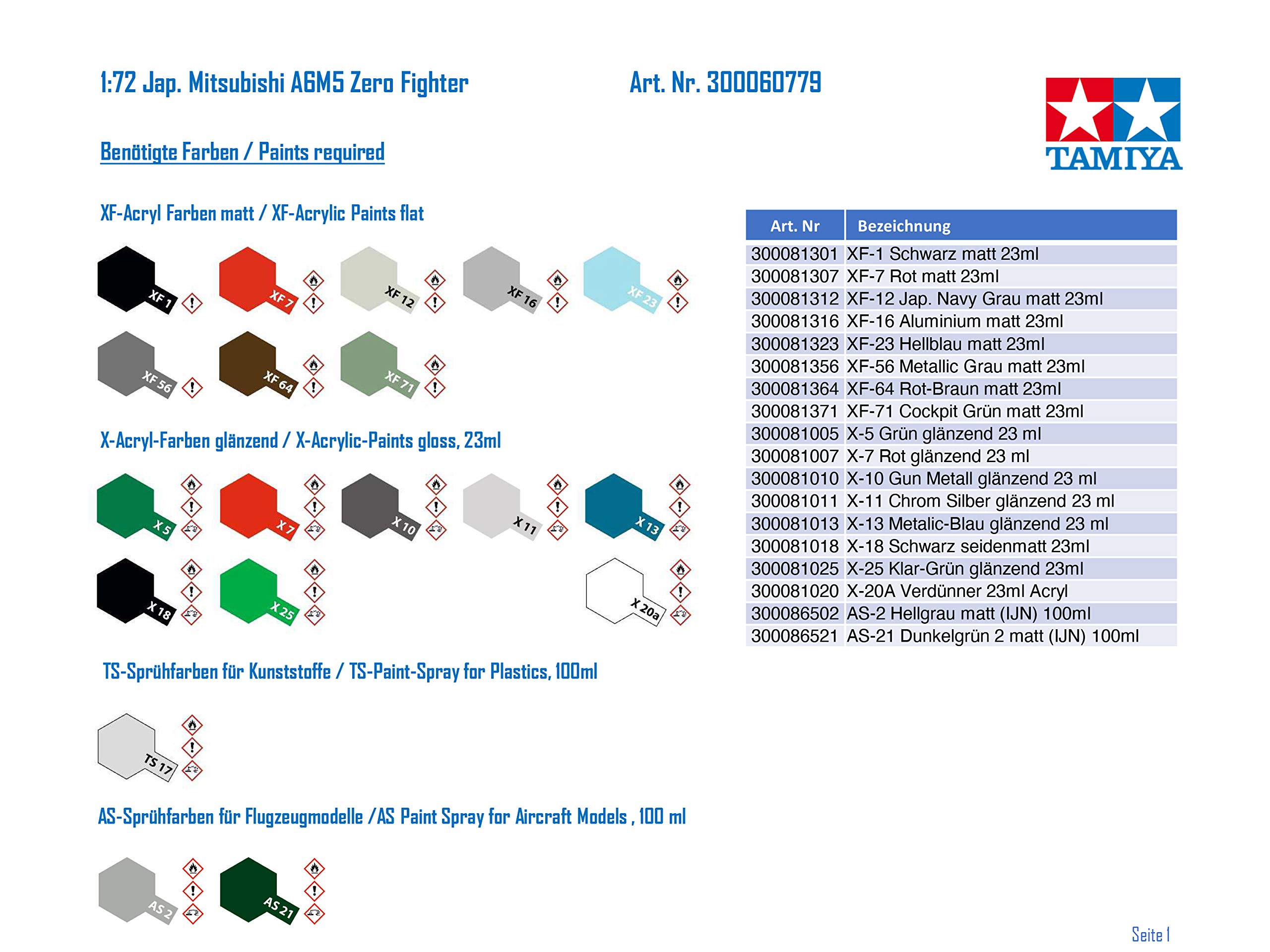 tamiya-300060779-1-72-mitsubishi-a6m5-zero-fighter-modellbausatz image 4