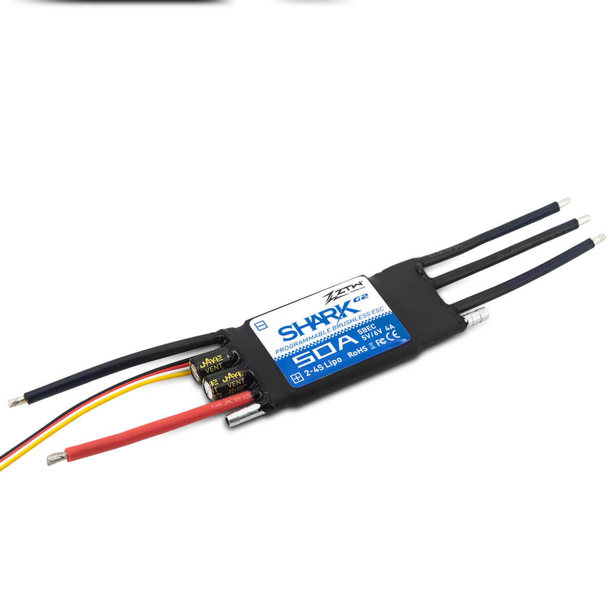 ztw-shark-g2-50a-esc-2-4s-sbec-brushless-regler-boot image 3