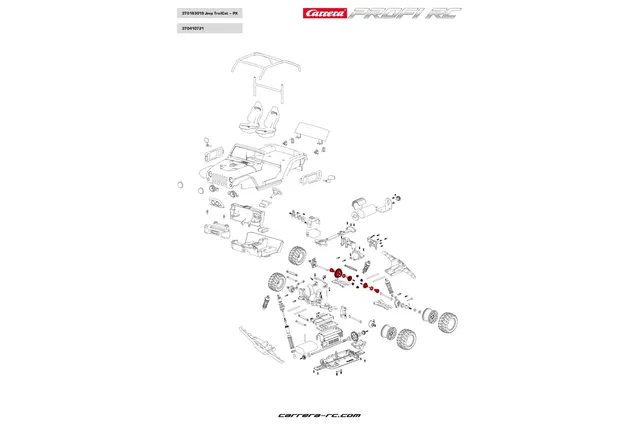 carrera-profi-rc-differential-zahnrad-set-motorwelle-kugellager image 1