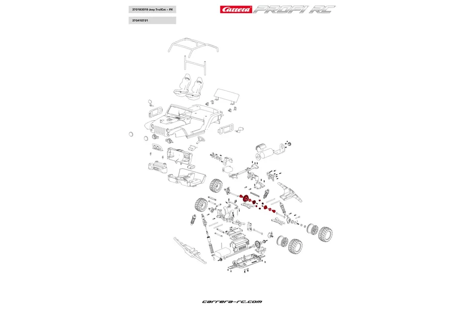 carrera-profi-rc-differential-zahnrad-set-motorwelle-kugellager image 1