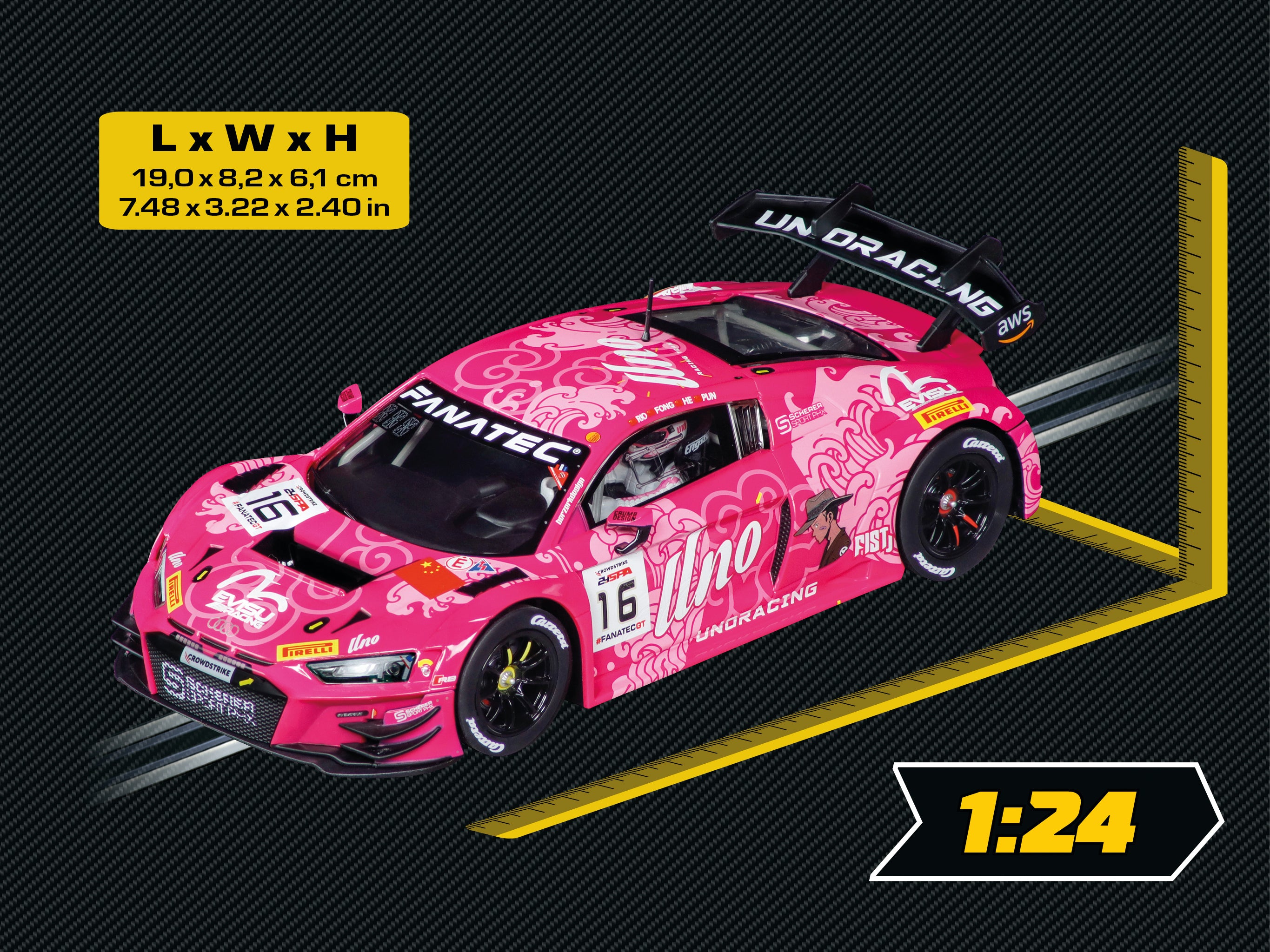 carrera-digital-124-audi-r8-lms-gt3-evo-ii-no-16-slotcar image 2