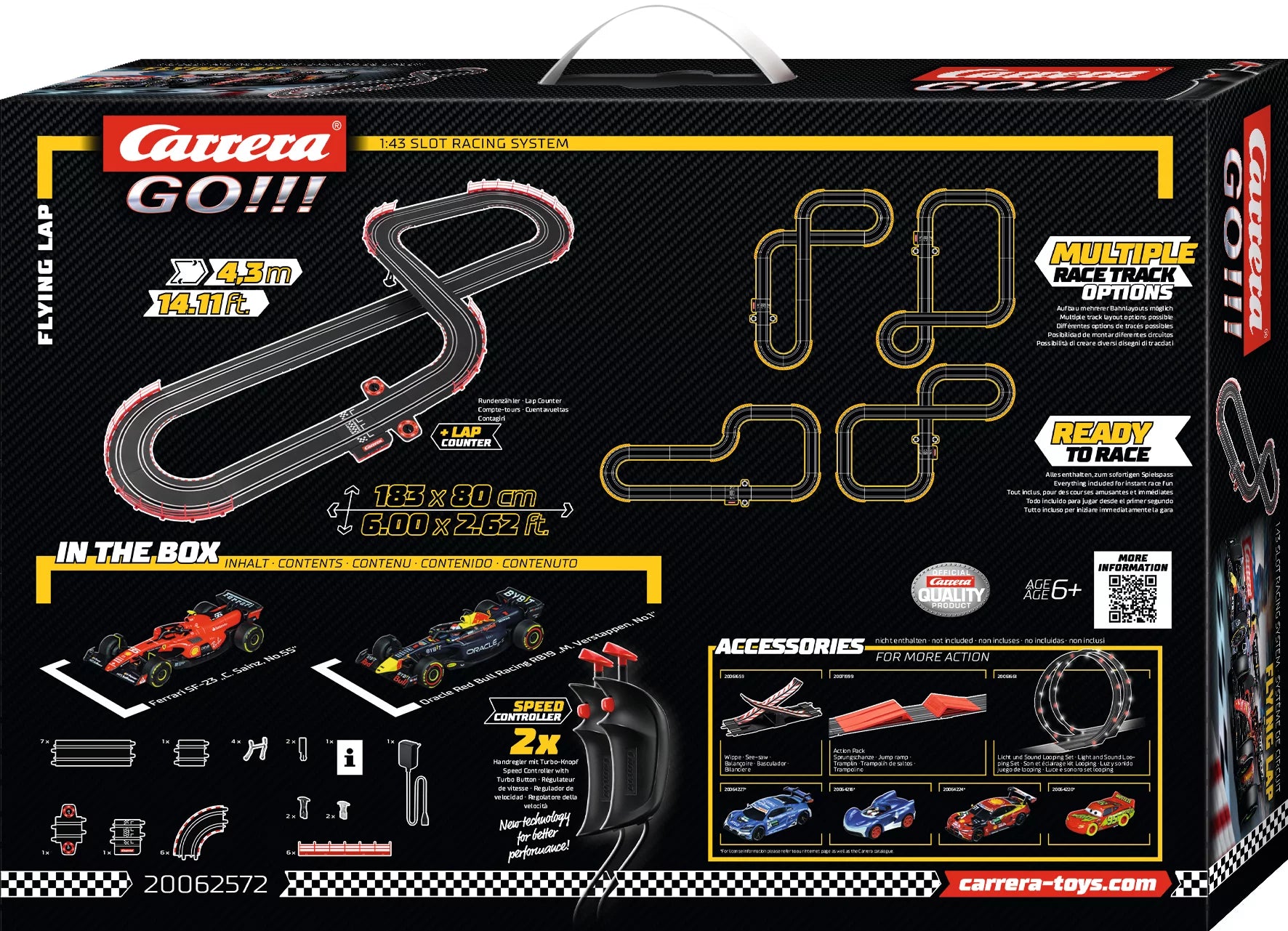 carrera-go-flying-lap-rennbahn-set-4-3-m-formel-ferrari-red-bull image 3
