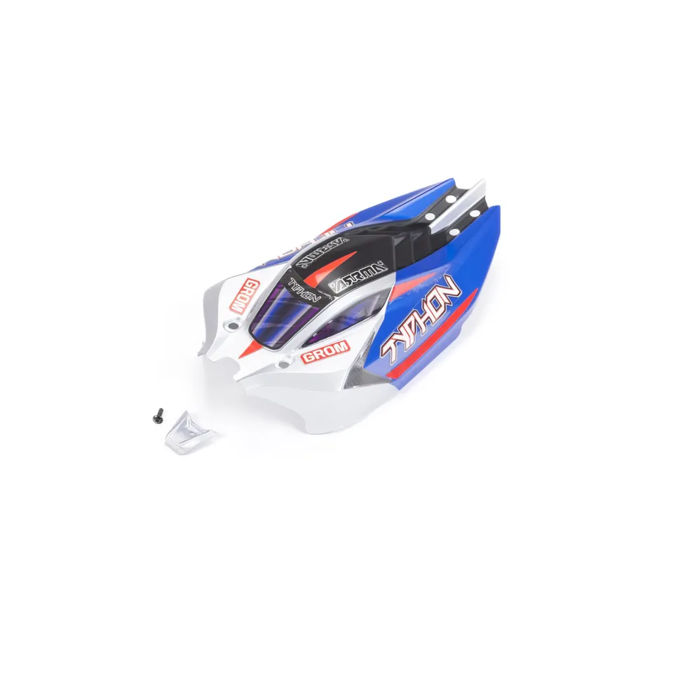 arrma-typhon-grom-body-karosserie-blau-silber-lackiert image 1