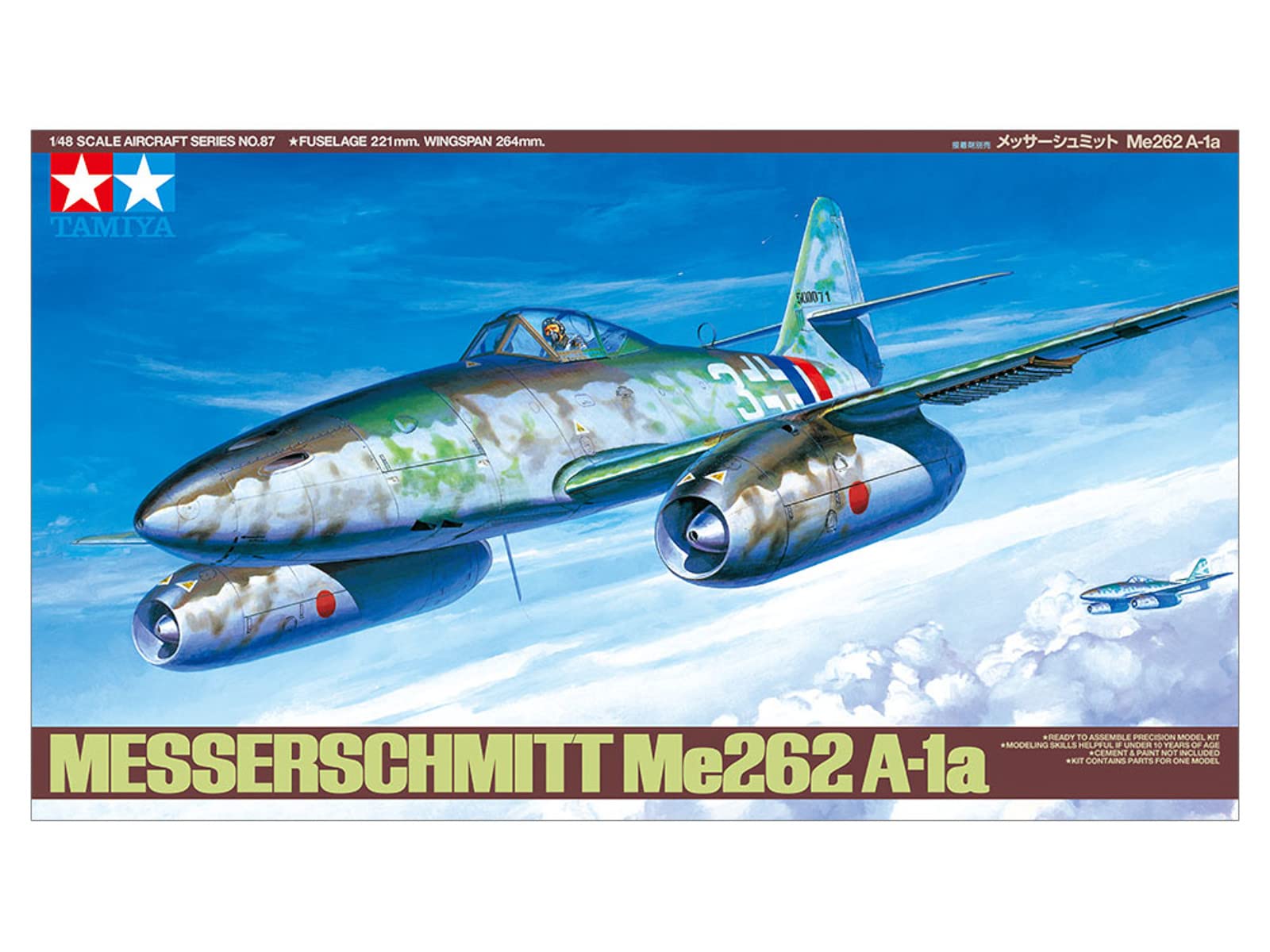 tamiya-61087-messerschmitt-me262-modellbausatz-1-48 image 2