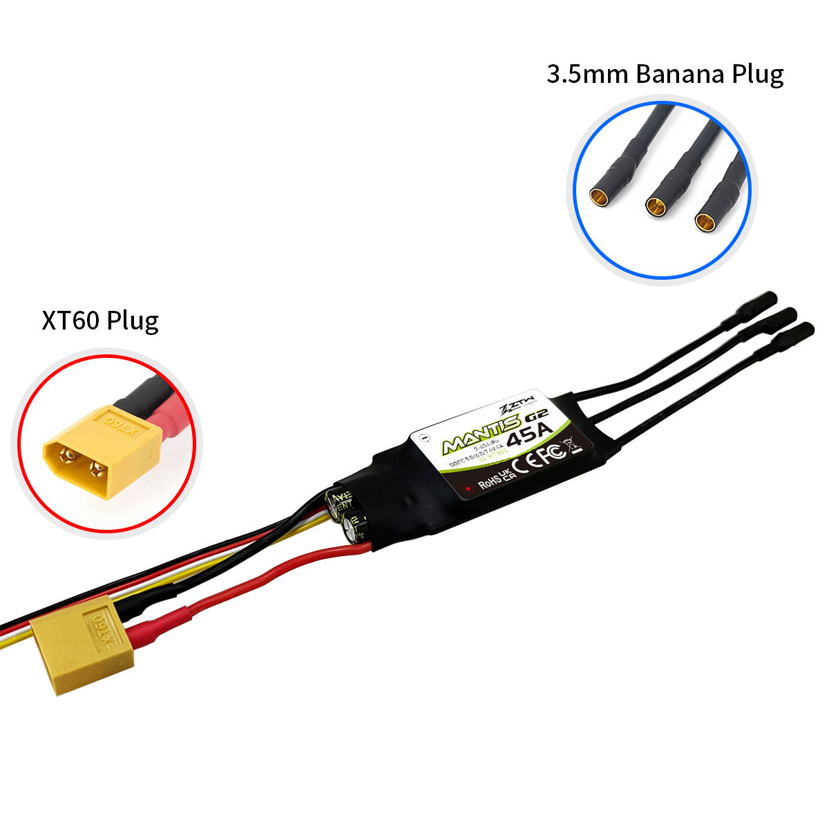 ztw-mantis-g2-45a-regler-2-6s-sbec-ohne-stecker image 7