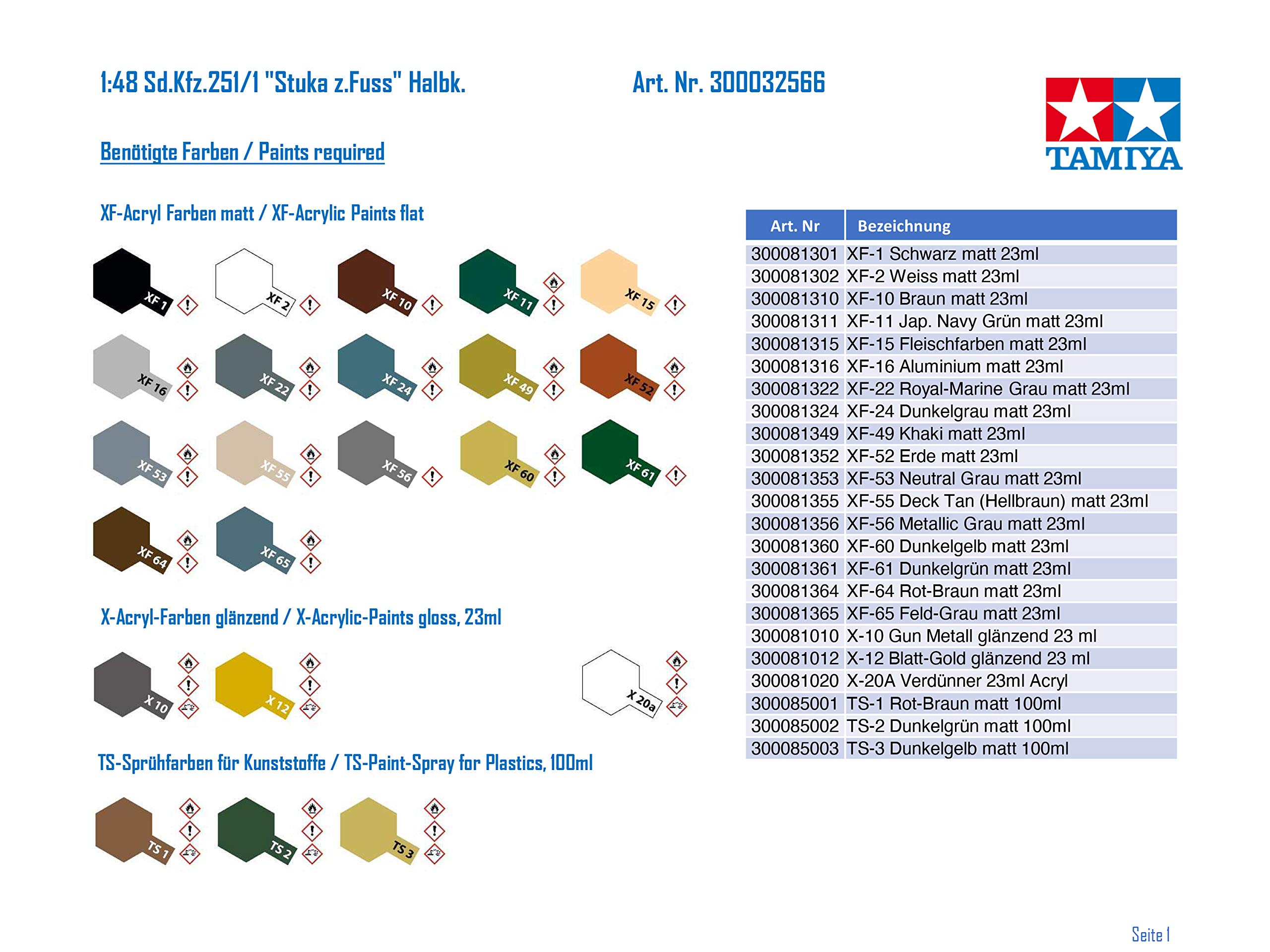 tamiya-300032566-sd-kfz-251-1-stuka-1-48-modellbausatz image 2