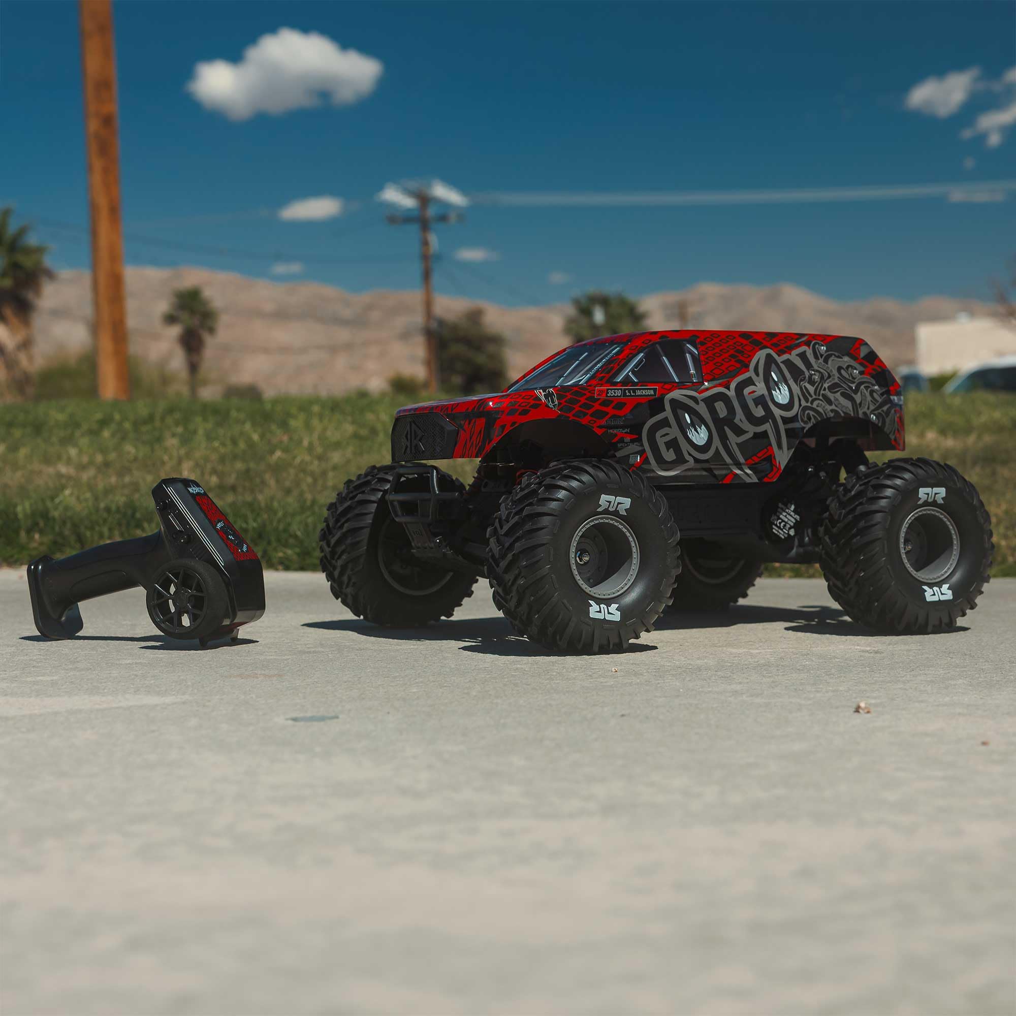 arrma-gorgon-223s-2wd-rtr-monster-truck-rot-schwarz-brushless image 2