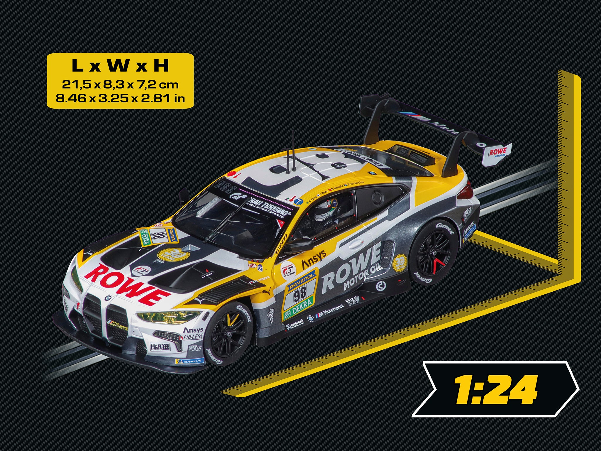 carrera-digital-132-bmw-m4-gt3-evo-rowe-racing-slotcar-no-98-24h image 2