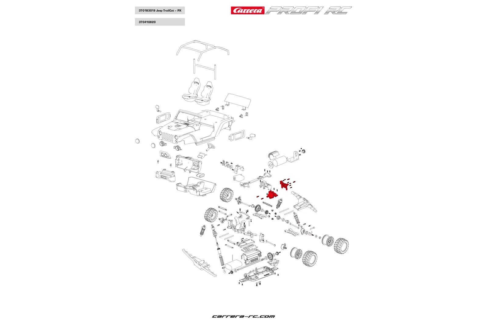 carrera-profi-rc-shock-mount-getriebe-ersatzteil-mit-schrauben image 2