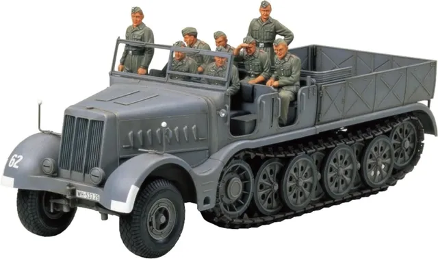 tamiya-sd-kfz-9-famo-1-35-bausatz-grau-8-figuren image 1