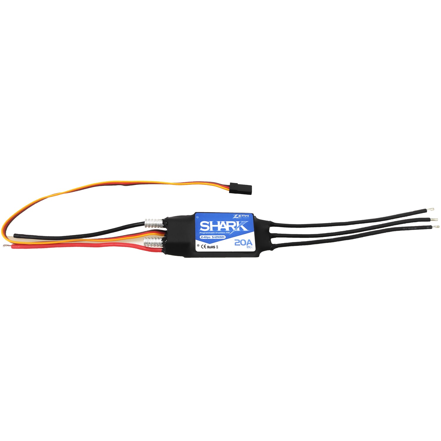 ztw-shark-20a-fahrtregler-2-4s-bec-boot-wasserdicht image 5