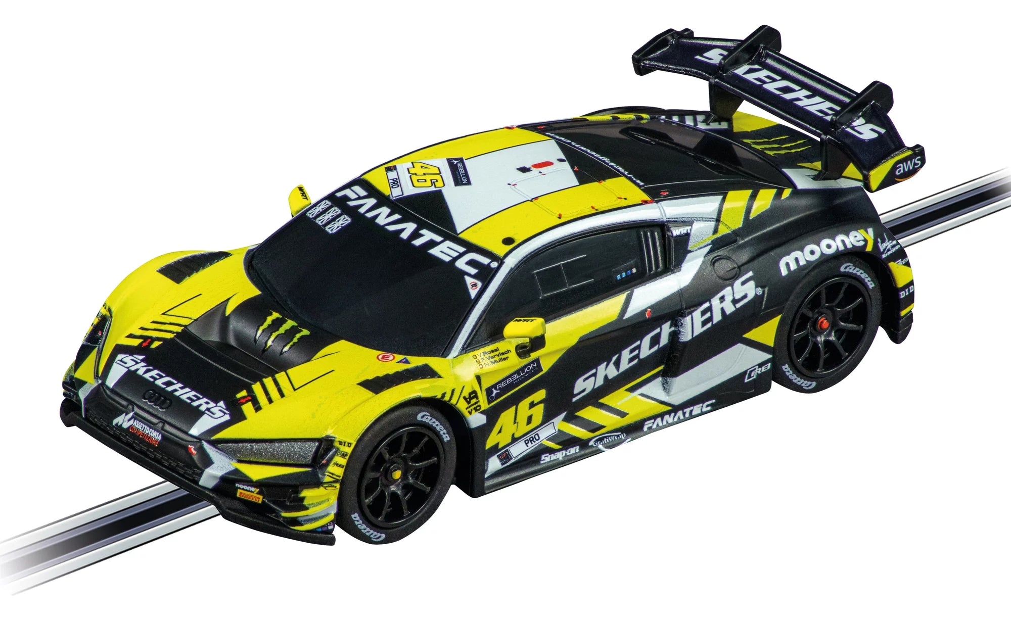 carrera-digital-132-audi-r8-lms-gt3-slotcar-rossi-no-46-1-43 image 1