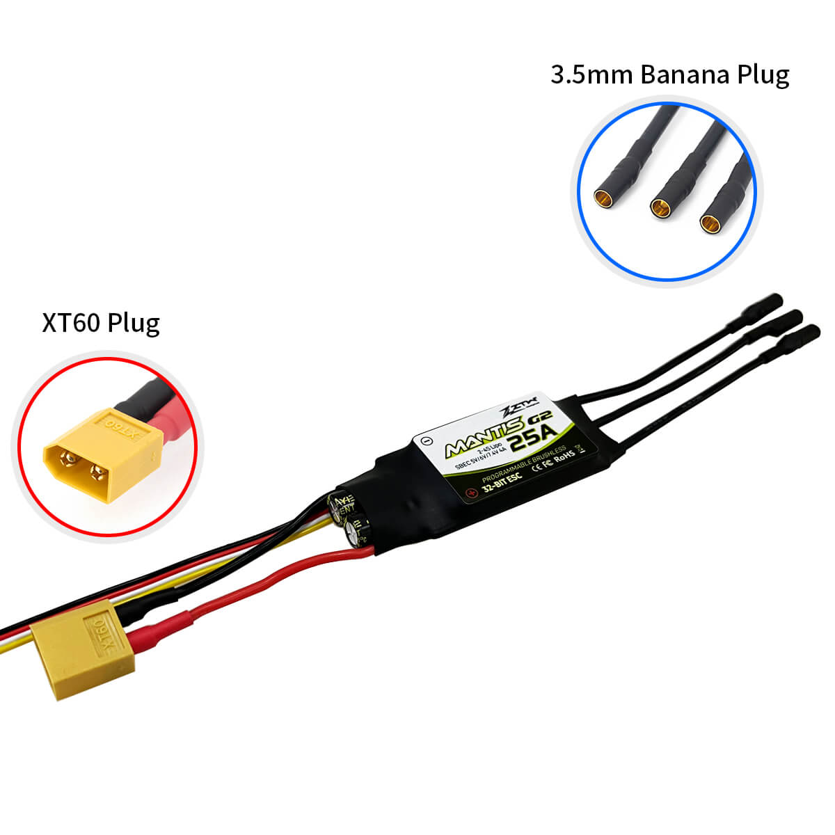 ztw-mantis-g2-25a-esc-2-4s-sbec-regler-fixed-wing image 7