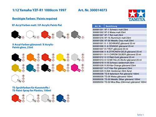 tamiya-static-models-300014073-yamaha-yzf-r1-modellbausatz-1-12 image 5