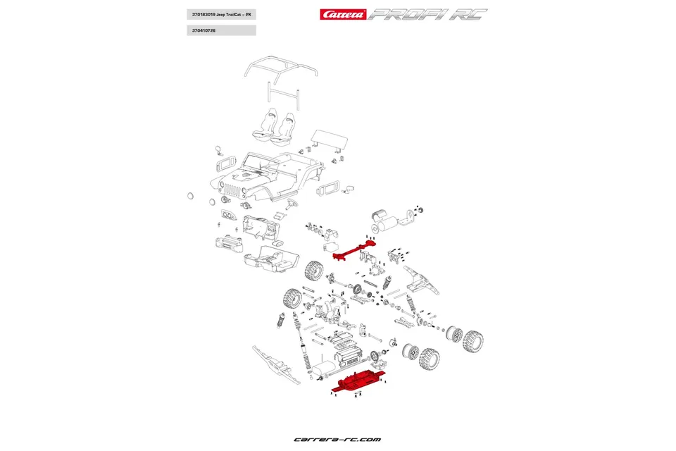 carrera-profi-rc-chassis-ford-top-plate-ersatzteil image 1