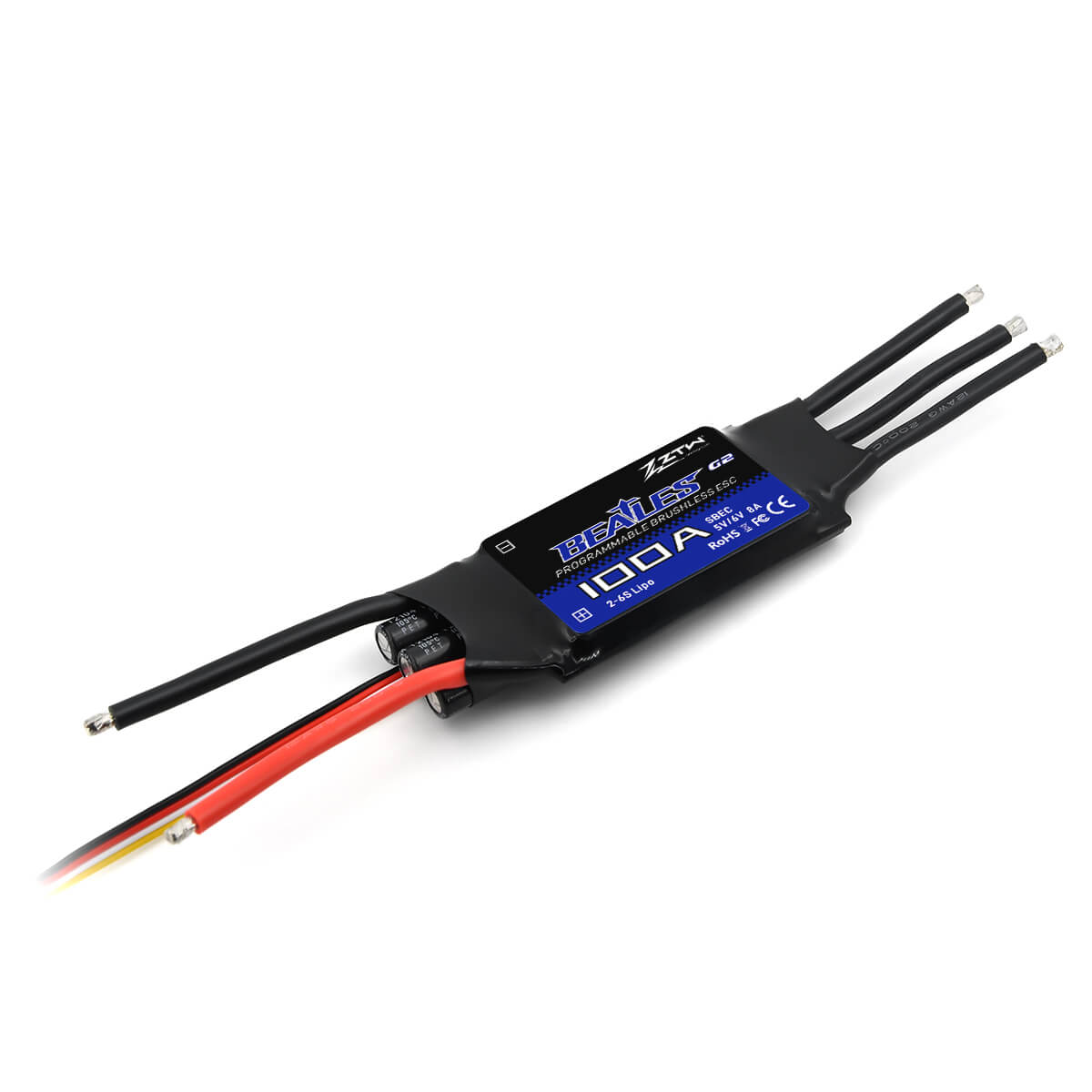 ztw-beatles-g2-100a-regler-2-6s-sbec-uav-ohne-stecker image 6
