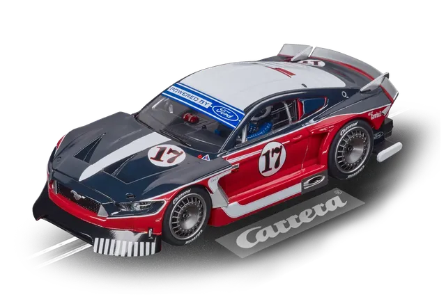 carrera-digital-132-ford-mustang-gty-slotcar-no-17-rot-blau image 1